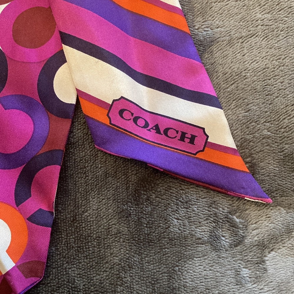 COACH Ponytail Scarf - Reversible Scarf/ Purse/ Tie/ Sash